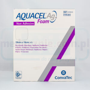 Aquacel Foam Ag Non Adhesive 15*15cm wielowarstwowy opatrunek piankowy 1szt